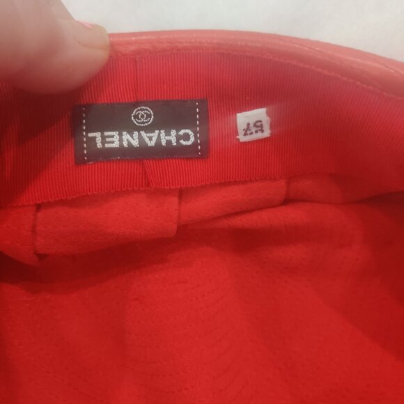 CHANEL Leather Iconic Biker hat size 57 (M) - Picture 4 of 7